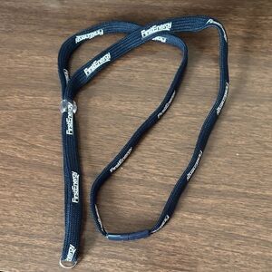 navy blue FirstEnergy shoestring lanyard